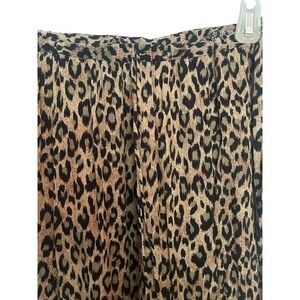 Leopard Print Wide Leg Pants